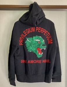 GUCCI Wolf Zipper Hoodie Black サイズXS　中古 グッチ ジップアップ ウルフ パンサー パーカー 519681-X9V49