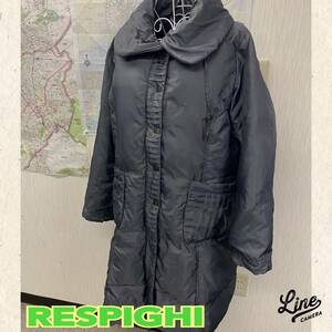 RESPIGHI ◆ 40サイズ コート ダウン80％　フェザー20％ ブルーグレー系 ◆ レディース アウター 防寒