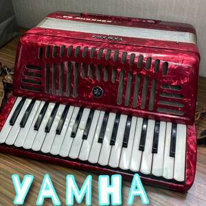 簡易動作確認済 ◆ YAMAHA ◆ アコーディオン 32鍵盤 赤 SOPRANO32 ◆ ヤマハ ◆ 気鳴楽器 鍵盤楽器 現状品