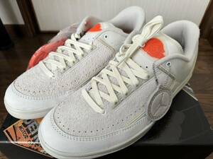 28.0cm Shelflife × Nike Air Jordan 2 Low シェルフライフ × ナイキ エアジョーダン2 ロー セイル/ライトボーン アンド マンダリン