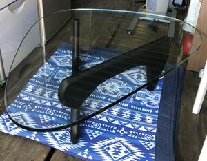 直接引取限定 イサムノグチ コーヒーテーブル ガラス天板 厚み約20mm ノグチテーブル リプロダクト ガラステーブル 札幌市