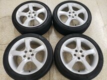 ◎傷小良品 深溝ラジアルタイヤ付 スバル レガシィBL5純正 17inc 7j +55 100/5H Laufen 215/45R17 中古4本セット インプレッサ BRZ XV_画像1