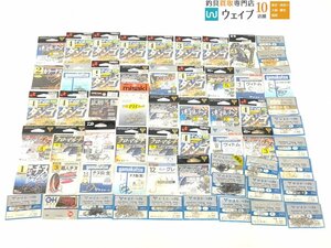 がまかつ 遠投チヌ 2号・ささめ ヤイバX ダンゴチヌ 4号・カツイチ くわせグレ 4号 他 計59点 チヌ針 グレ針 セット