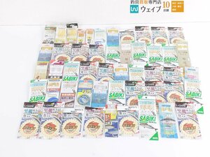 がまかつ 瀬戸内 チョクリ仕掛け・ささめ 黒潮吹き流し・ハヤブサ サビキ オーロラ サバ皮 他 計50点 仕掛けセット