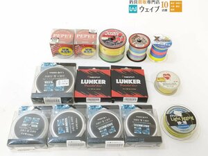 ゴーセン ぺペット 0.8～1号 300m、ピシファン ランカー 6～10LB 他 ハリス、ライン 計14点