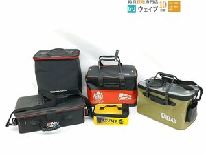 マズメ、シマノ、アブガルシア 等 バッグ バッカン ポーチ 計5点 釣り用品 小物 セット