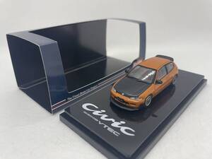 ホビージャパン 1/64 ホンダ シビック Hobby Japan Honda CIVIC EG6 JDM Style Mesh Metallic HJ641017FP Orange J08-1-024