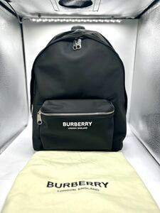 美品 バーバリー BURBERRY バッグ リュックサック バックパック ナイロン 黒 ブラック 8021084 メンズ レディース