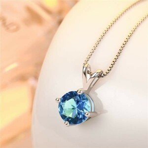 【極美】【限定入荷】 ★NEWデザイン★ 1円～　☆新着 希少品 サファイアダイヤモンドペンダント ＃２ct＃プラチナ仕上 上品 ギフト 記念日