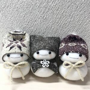 ハンドメイド　ゆきだるま クリスマス　冬のインテリア　雪だるま　