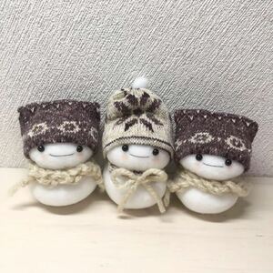 ハンドメイド　ゆきだるま 冬のインテリア　雪だるま　クリスマス