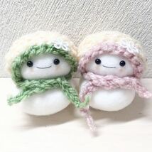 ハンドメイド　ゆきだるま クリスマス　冬のインテリア　雪だるま　毛糸の帽子_画像5