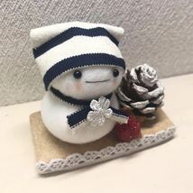 ハンドメイド　ゆきだるま クリスマス　冬のインテリア　雪だるま　_画像2