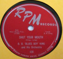 BLUES 78rpm ☆ B. B. 'Blues Boy' King And His Orchestra* Shut Your Mouth / I'm In Love [ US '55 RPM Records 430] MINT- ! SP盤_画像2