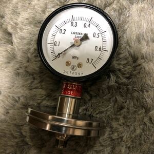 carbonation gauge 0-0,7MPa ナガノ計装　ネジ式圧力計 カーボネーションゲージ（炭酸ガス）充填機