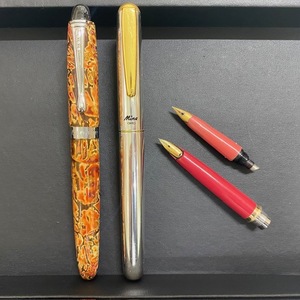 万年筆　ボールペン4本まとめ　ペン先　18K 14K　PILOT パイロット MINA Lencen 筆記用具 文房具