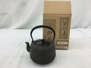 茶道風炉釜 鉄瓶六寸道安形 鉄瓶 茶道具 茶器 中古品 ACB