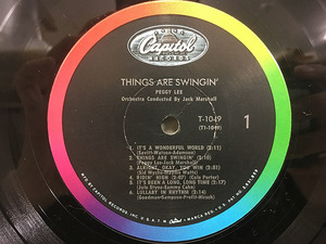 ■即決 Peggy Lee / Things Are Swingin' MONO/USA