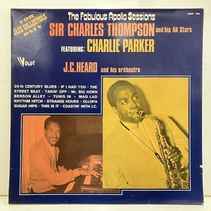 ■即決 JAZZ Sir Charles Thompson Charlie Parker J.C. Heard / The Fabulous Apollo Sessions LDAP769 j39042 仏盤