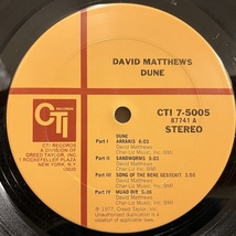 ■即決 FUSION David Matthews / Dune cti 7-5005 jf32941 米オリジナル アルティメット・ブレイクス＆ビーツ_画像3