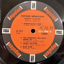 ■即決 JAZZ Benny Carter / Further Definitions as12 米オリジナル、艶Am Par LW Stereo RVG”刻印 COLEMAN HAWKINS_画像5