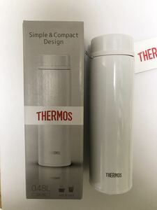 送料無料《ホワイト》サーモス ステンレス水筒 480ml 保温 保冷 魔法瓶（直飲み THERMOS ）JNW-480