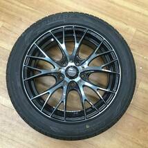 【3000円スタート】Weds Sport SA-20R 17x7J PCD:114.3 ハブ径:72 IN:48 17年製 ダンロップ 215/50R17 夏タイヤ 2本セット _画像2