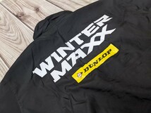 11．DUNLOP WINTER MAXX 両面デザイン　中綿入り 比翼ナイロンジャケットジャンパー　サイズフリー　黒黄色白 y504_画像1