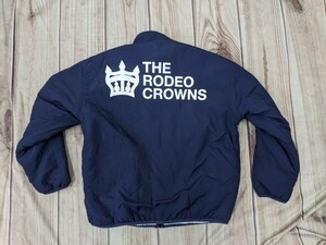 13．未使用タグ付きロデオクラウン RODEO CROWNS リバーシブル　ボア/ナイロン　ブルゾンジャケット　サイズフリー　白ネイビーy511