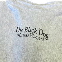 90s USA製 The Black Dog モックネック スウェット M グレー ブラックドック 犬 リバースウィーブ型 トレーナー パーカー ヴィンテージ_画像4