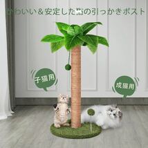 猫爪とぎポール 66cm ロープ付き おもちゃ付き プレミアムサイザル麻_画像5