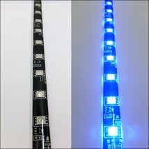 LEDテープライト 流れて光る 50cm 青 黒ベース おまけスイッチ付 [84] メール便送料無料/23И_画像3