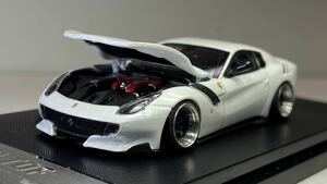 1/64 改 フェラーリ F12 車高短 深リムホイール work 街道レーサー カスタムミニカー スーパーカー ボンネット開閉 