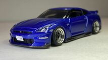 1/62 改 日産 スカイライン GT-R R35 車高短 深リムホイール 5本スポーク 街道レーサー カスタムミニカー 走り屋 jdm lowdown トミカ_画像1