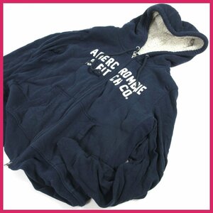 ≡▼Abercrombie & Fitch(アバクロ) 裏起毛パーカー♪Lサイズオネイビー★