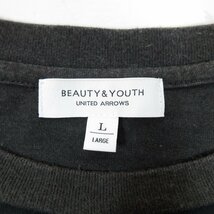 ▽■BEAUTY&YOUTH UNITED ARROWS◇メンズ◇ラグランTシャツ◇五分袖◇スミクロ◇Lサイズ◇良品◇_画像7