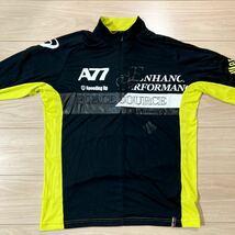 asics アシックス A77 ハーフジップシャツ 長袖シャツ トレーニングウェア ランニングウェア Lサイズ 黒 黄_画像2