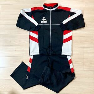 le coq sportif Le Coq джерси спортивная куртка Zip выше верх и низ в комплекте выставить LL размер чёрный retro 