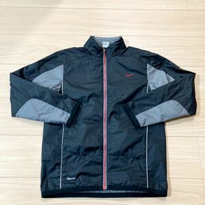 NIKE ナイキ FIT STORM ナイロンジャージ ウィンドブレーカー ジップアップ サイズ150 黒