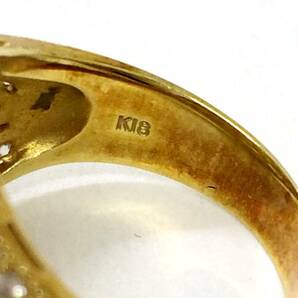 ◆◆【ダイヤモンド】K18 18金ゴールド メレ ダイヤ 1.00ct リング 指輪 13号 デザイン チェッカー反応確認済み oi ◆◆の画像7