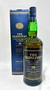 ★送料別★ 未開栓★GLENLIVET 18年 グレンリベット シングル モルト スコッチ ウイスキー 1000ml 43% 古酒 EA1857