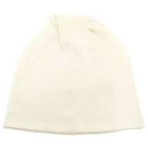 オーガニックコットン ニット帽 日本製 コットン100％ 肌に優しい ケア帽子 ワッチ オフホワイト knit-1351-01_画像1