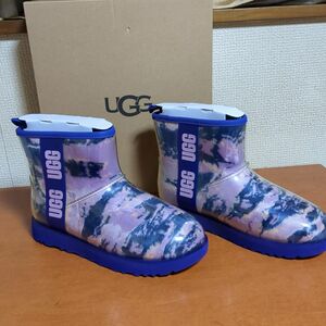 UGG レインブーツ クラシック クリア ミニ MARBLE