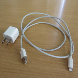 Apple 5W 純正品 iPhone iPod 電源アダプタ A1385 USB 充電器 付属品 ACアダプター プラグ　エレコム　Lightning ケーブル　送料無料 