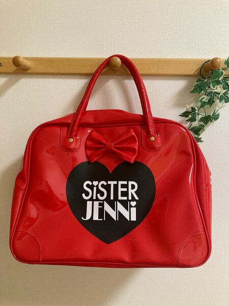 シスタージェニーsister jenni ボストンバッグ　エナメル赤★美品