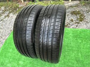 215/45R18 2本 2022年製 バリ山 バリ溝 中古 ラジアル 夏タイヤ 引っ張り ドリケツ ノア ヴォクシー アクセラ アテンザ ギャラン レガシィ