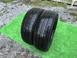 165/55R14 2本 2020年製 ダンロップ バリ溝 中古 ラジアル 国産 夏サマータイヤ 軽自動車 ルークス ゼスト MRワゴン パレット ワゴンR ミラ