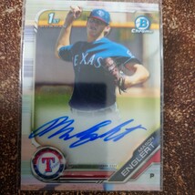 MLB 2019 Bowman〈MASON ENGLERT〉直筆サイン 1st BOWMAN テキサス・レンジャーズ Topps_画像1