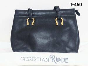 CHRISTIAN RODE　トートバッグ　黒　BLACK　(ヒモ除く縦約26㎝ 横約30㎝)《中古》