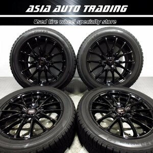 美品 超バリ溝 BADX DOS VC-1 7J+53 PCD114.3-5穴 ヨコハマ IG50 PLUS 215/55R17 ice GUARD 2019年後半 スタッドレス オデッセイ ヴェゼル